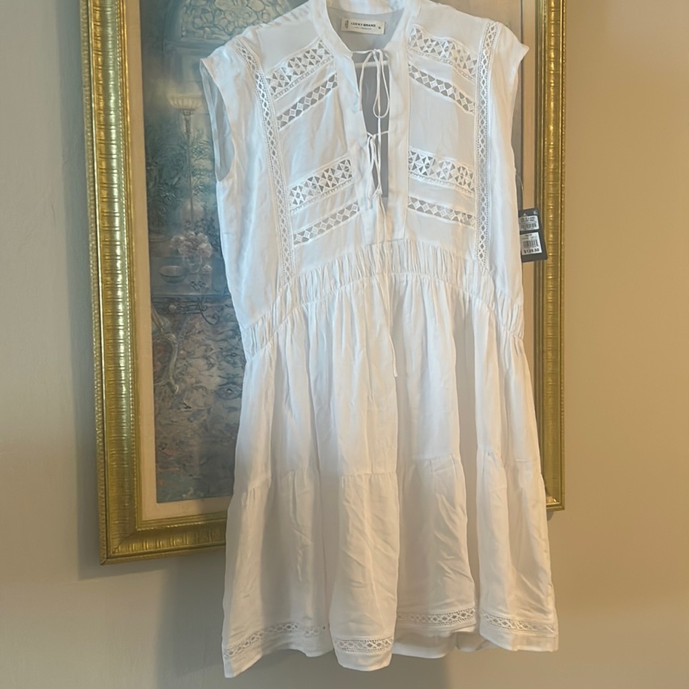 LUCKY BRAND New
Lace-Trim Peasant Dress